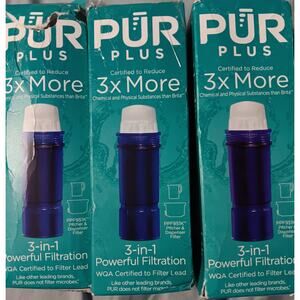 PUR Plus Water Filters (Qty 3) Open Box NEW 3 in 1 Powerful Filtration